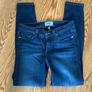 Paige women denim sz 27 dark wash Verdugo Ankle Skinny stretchy So Nice